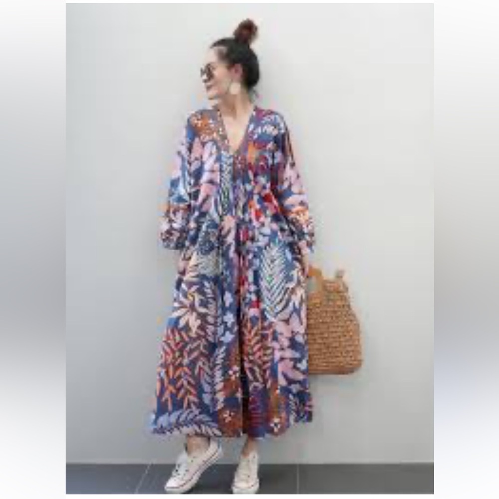Mulberry & King Floral Print Maxi Dress